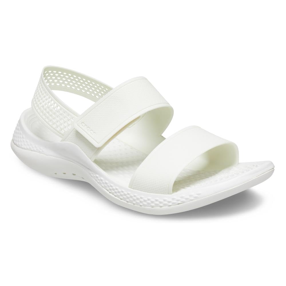 Crocs Women’s LiteRide 360 Sandals | Sandals for Women, Almost White, 9 Women