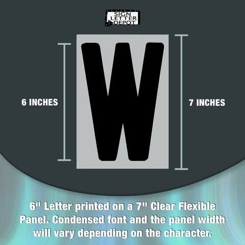 Changeable Outdoor Sign Letters 6” Portable Flex Letters 279 Count Helvetica Font 7” Panel