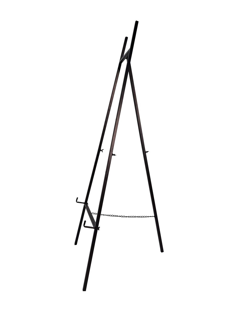 SULIANG Metal Easel Stand with Chain Support for Mirror,Iron Floor Easels for Display Wedding Sign,58 Inch Adjustable Arts & Crafts Easels(Black)