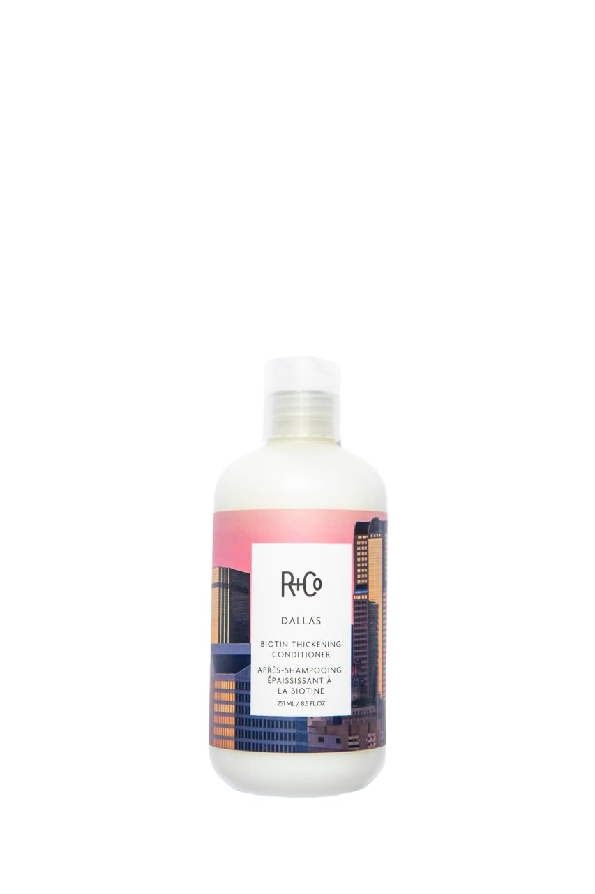 R+Co Dallas Biotin Thickening Conditioner | Weightless Hydration, Strengthens + Enhances Shine | Vegan + Cruelty-Free | 8.5 Oz