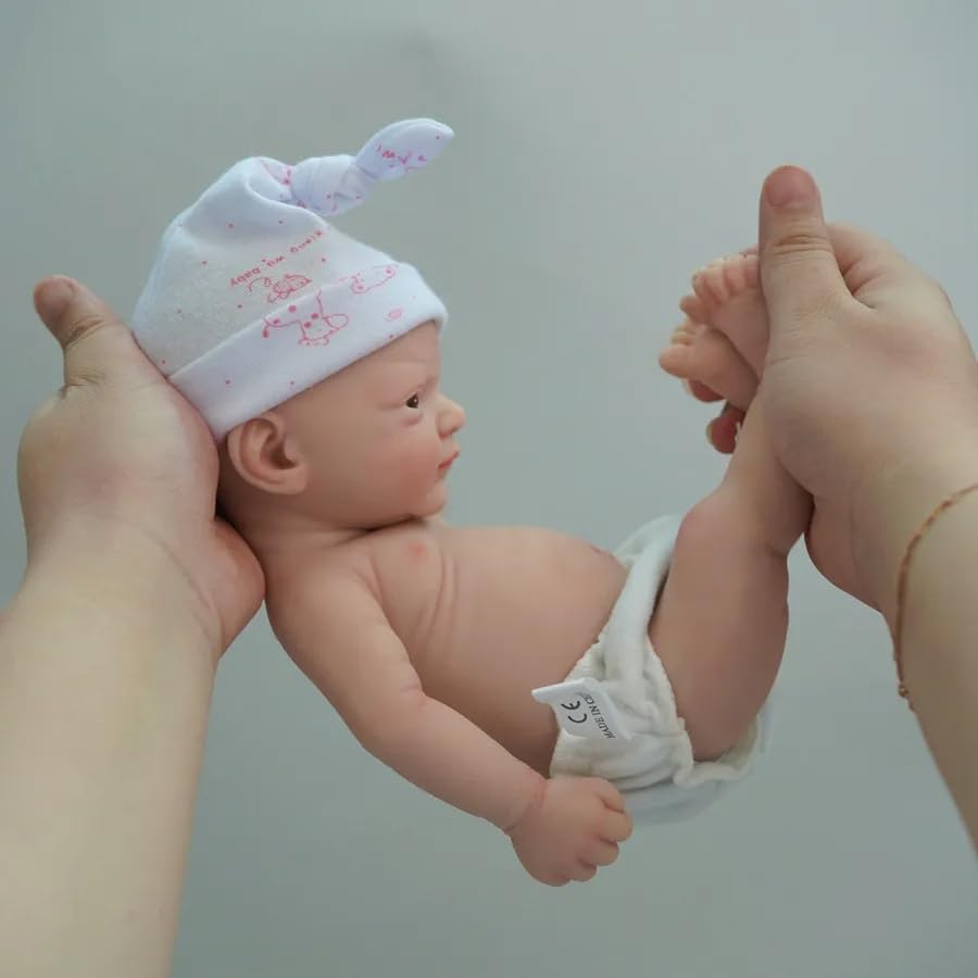 MYREBABY 12" Micro Preemie Full Body Silicone Baby Doll Girl Alisa Lifelike Reborn Doll Surprice Children Anti-Stress