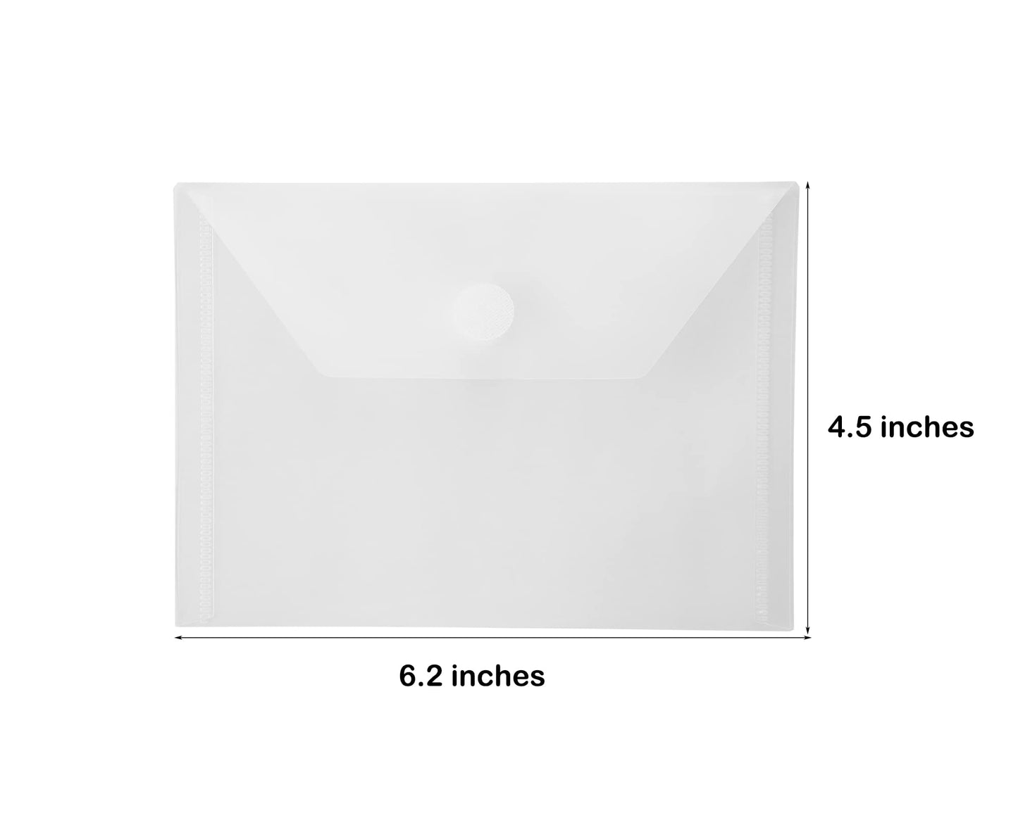 YESSART 4x6 Plastic Envelopes Hook Loop Closure Coupon Receipt Storage Holder 80 Pack (80 pack)