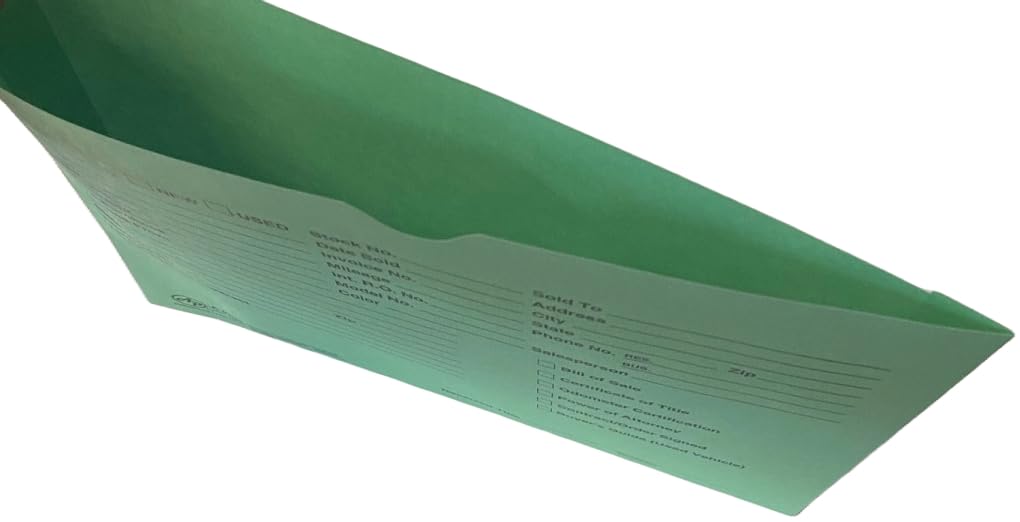 A Plus Dealer Supplies Vehicle Printed Dealer Jackets #513 DSA-546 Green, 100 Quantity (W4*)