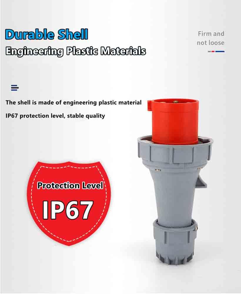 GXMRHWY IEC60309 Waterproof CEE Industrial Connector Plug 4Pin 125A 380-415V 3P+E IP67