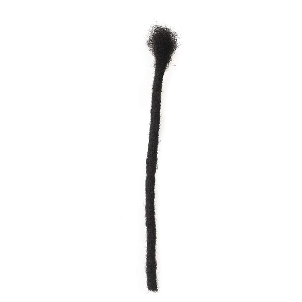 YOTCHOI Human Hair Permanent Dreadlocks Extension Handmade Locs Small Size(diameter 0.4cm) 20 Strands/pack 10inch Dark Brown #2