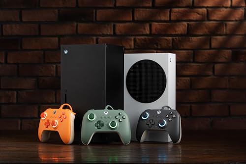 8BitDo Ultimate C Wired Controller for Xbox with Hall Effect Joysticks and Hall Triggers, RGB Lighting Fire Ring, Compatible with Xbox Series X|S, Xbox One, Windows 10/11 - Officially Licensed (Dark Green)