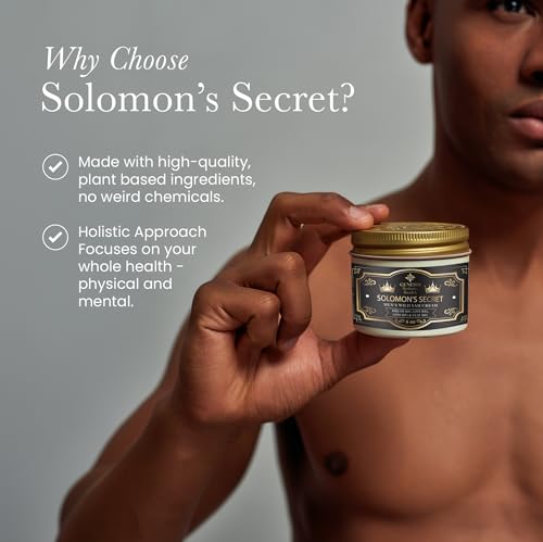 Genesis Solomon's Secret Men's Wild Yam Cream - Dream Big, Live Big, Give Big. Natural & Organic designed to boost your game. 4oz; Made in the USA