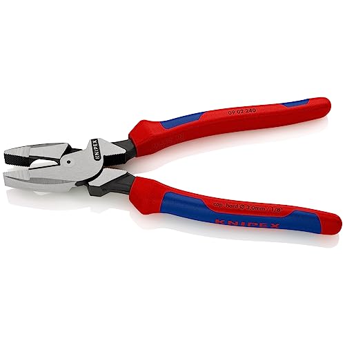 KNIPEX Tools - High Leverage Lineman's, New England Head, Multi-Component (0902240SBA), 9 inches