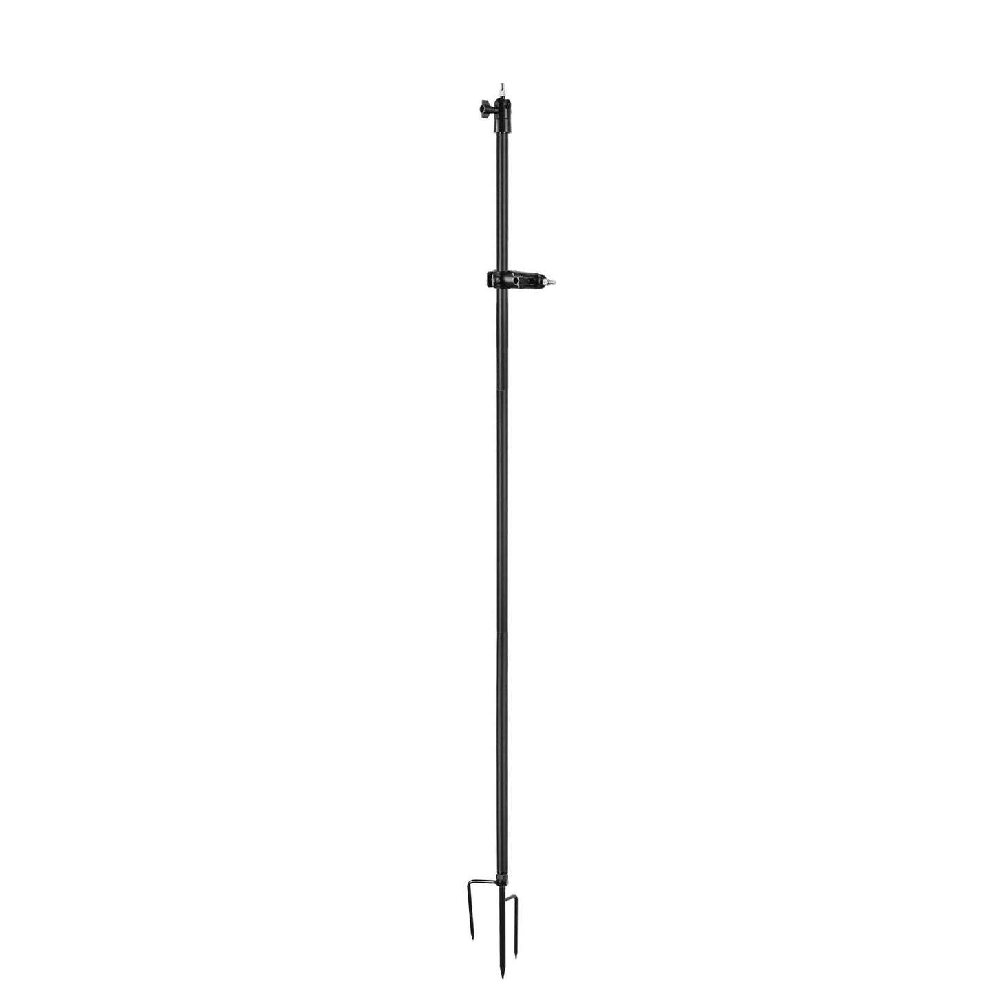 Koroao 31.49 or 47.24 inch Ground Stake Mount Stand with Solar Panel Mount for Ring, Blink, Arlo, Eufy, Wyze, Google Nest, Simplisafe Cameras and Solar Panels Ground Stake Bracket（Black）