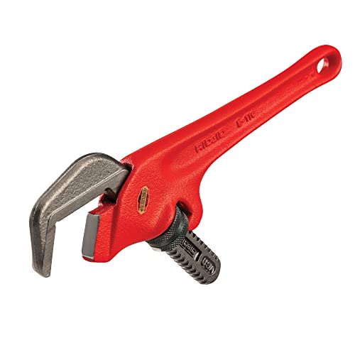 RIDGID 31305 Model E-110 9.5" Offset Hex Jaw Pipe Wrench, Red, Made in The USA