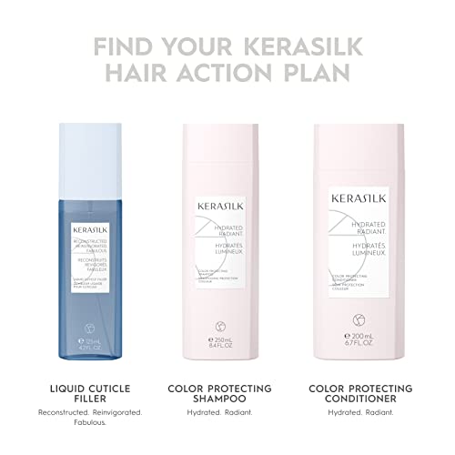 KERASILK Color Sealer | Provides Long-Lasting Color Protection | Moisturizes & Strengthens Hair Fiber | Conditions & Detangles | With Heat Protection | For Color Treated & Lightened Hair | 75ml