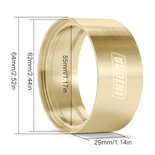 INJORA Brass Wheel Weights Inner Beadlock Rings Fit - 147g 2.2" Beadlock Wheel Rim for 1/10 RC Crawler Car Upgrade(4pcs)