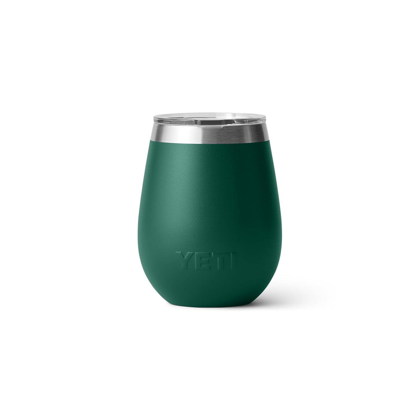 YETI Rambler 10 oz Wine Tumbler, Vacuum Insulated, Stainless Steel with MagSlider Lid, Black Forest Green