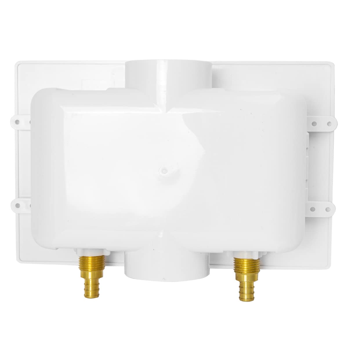 EFIELD Premium Washing Machine (Laundry) Outlet Box, 1/2-inch Pex Crimp Connection, Center Drain With Stainless Steel Water Hammer Arrestor
