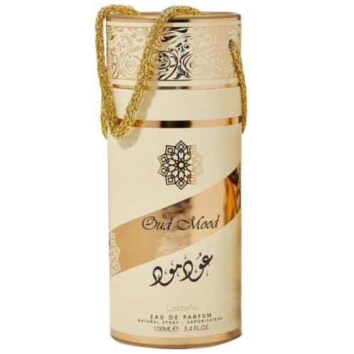 Lattafa Oud Mood for Unisex Eau de Parfum Spray, 3.4 Ounce (Pack of 2)