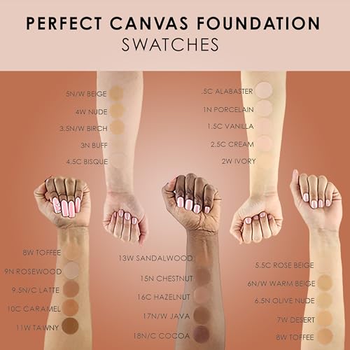 Temptu Perfect Canvas Hydra Lock Airbrush Foundation Starter Set, Fair/Light, 0.25 Fl Oz (Pack of 6)