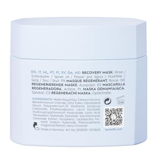 KERASILK Recovery Mask | Provides Deep Moisture & Nourishment | Prevents Hair Breakage & Recurring Dryness | For Dry, Stressed & Damaged Hair | Ideal For Various Hair Types & Textures| 200ml