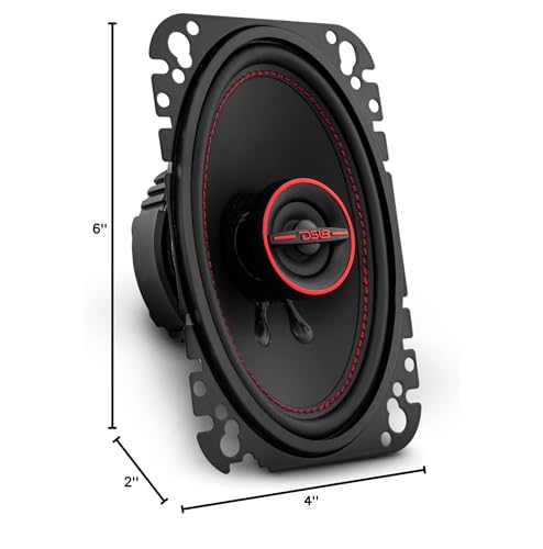 DS18 G4.6Xi GEN-X 4x6 2-Way Coaxial Speakers 135 Watts Max Power 45 Watts RMS 4-Ohm Mylar Dome Tweeters with Neodymium Magnet - Clarity Unparalled by Other Speakers in Their Class - 2 Speakers