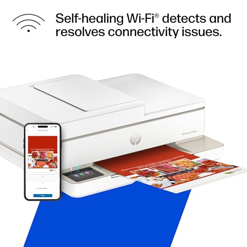 HP Envy 6555e Wireless All-in-One Color Inkjet Printer, Portobello, Print, scan, copy, Duplex printing Best-for-home, 3 month Instant Ink trial included, AI-enabled (714N5A)