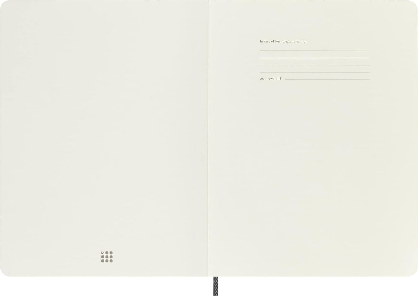 Moleskine Classic Notebook, Soft Cover, XL (7.5" x 9.5") Dotted, Black, 192 Pages