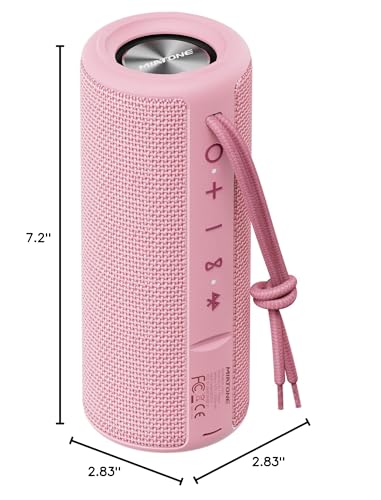 MIATONE Boombox Outdoor Portable Bluetooth Speaker Wireless Speakers Waterproof - Pink