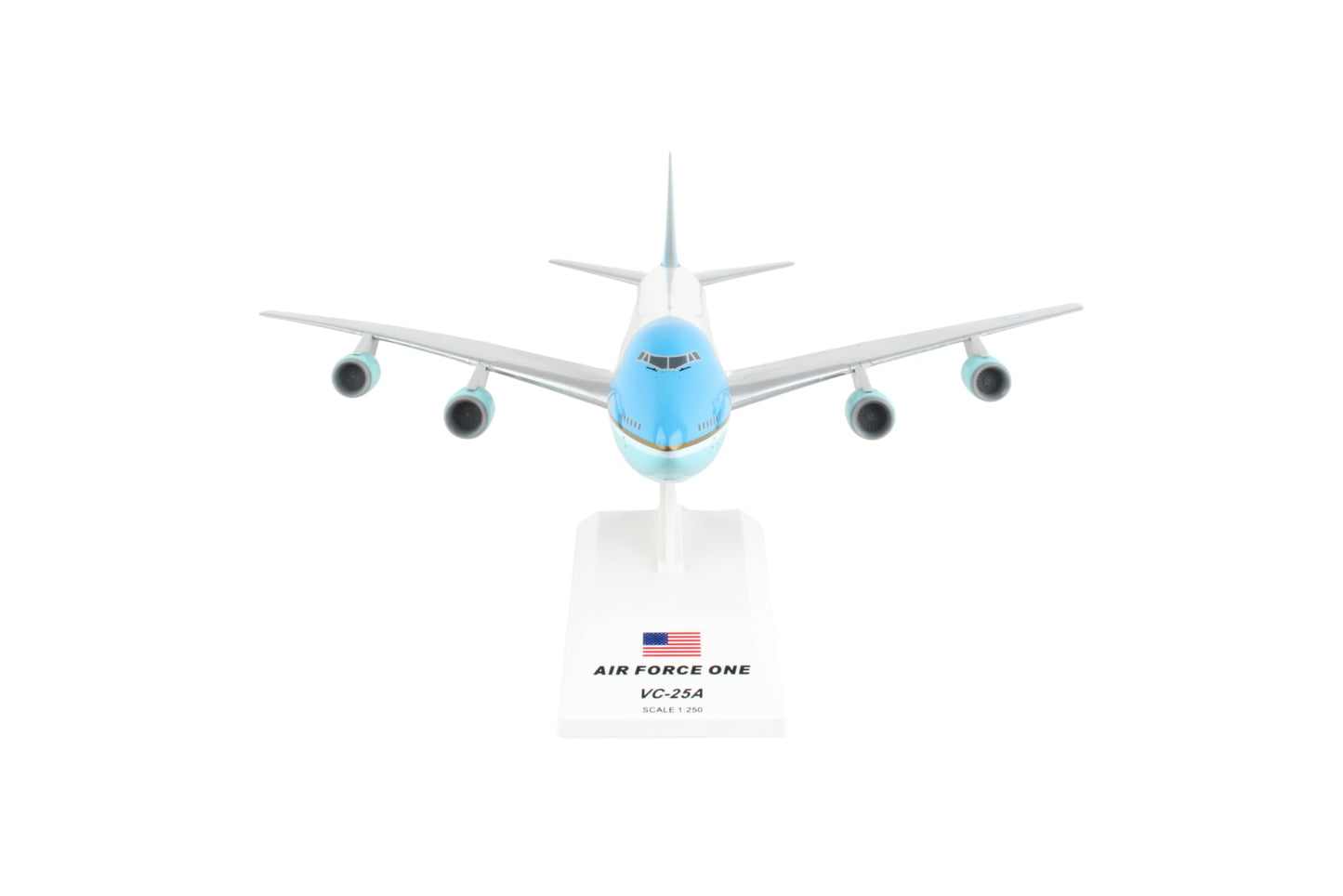 SkyMarks Plastic SKR041 Air Force One Boeing 747-200 VC25 1:250 Scale Desktop Model with Stand