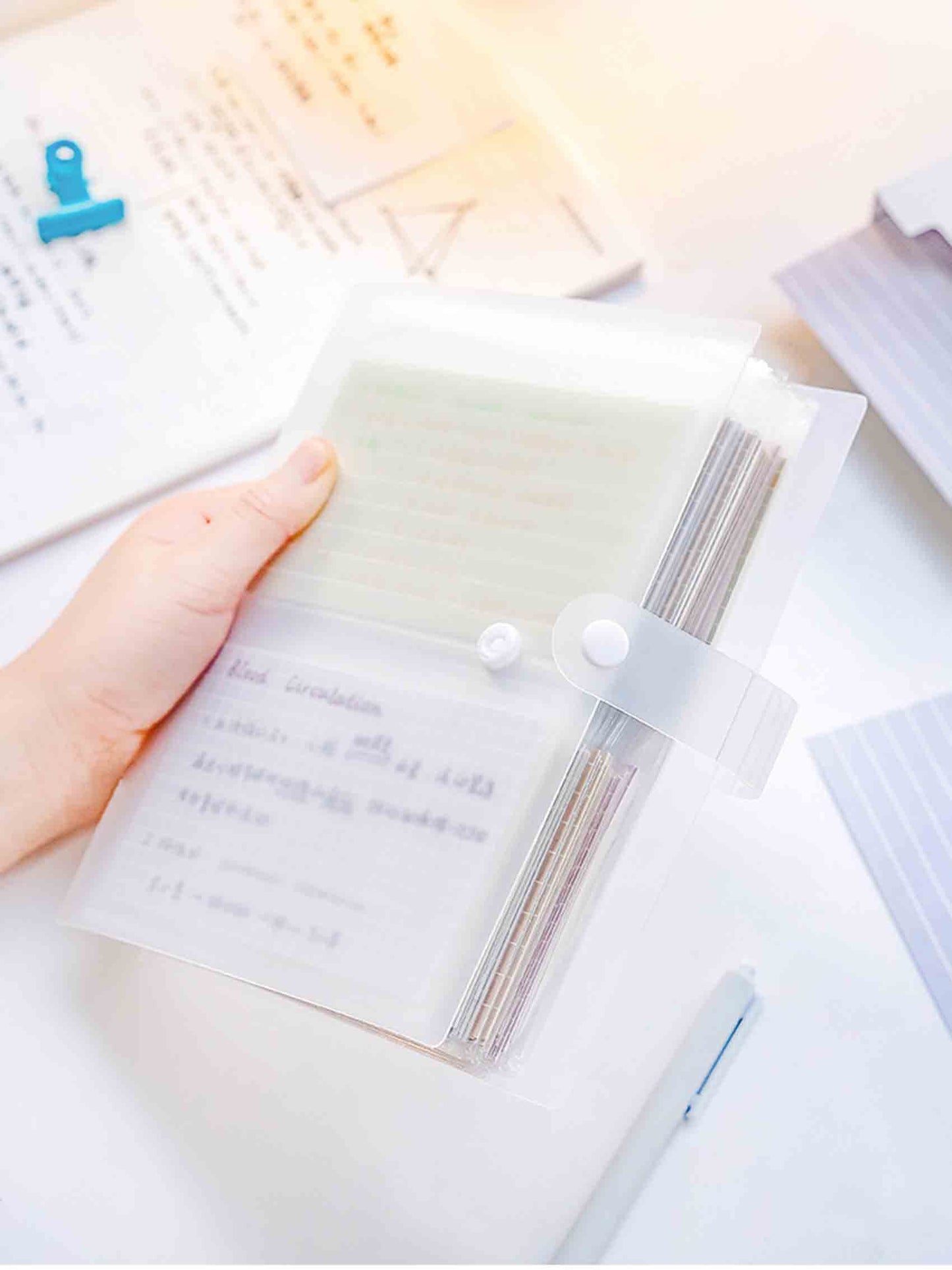 YOAVIP 3x5 Index Cards Clear Plastic Holder Organizer Pouches Book Binder 40 Page Hold 160 Cards 4 Pack