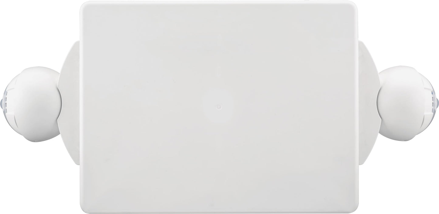 Lithonia Lighting LHQM LED R M6 Quantum White LED Exit and Emergency Light Combo with Red Letters, 180 Lumens, 120 Volts, 4 Watts,