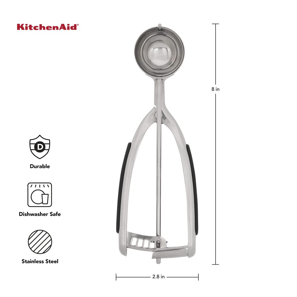 KitchenAid Cookie Dough Scoop Set, Set Of 3, Black