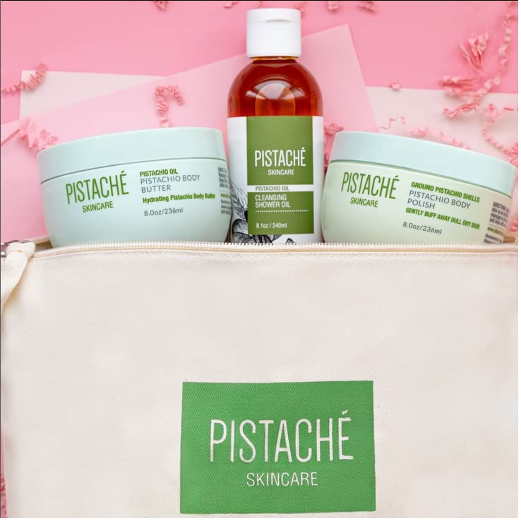 Pistaché Skincare Pistachio Oil Whipped Body Butter Cream Moisturizer (a.k.a The Boyfriend Body Butter) + Hydrates Dry Skin and Nourishes + Vitamin E + Antioxidant Protection, 8.0 oz