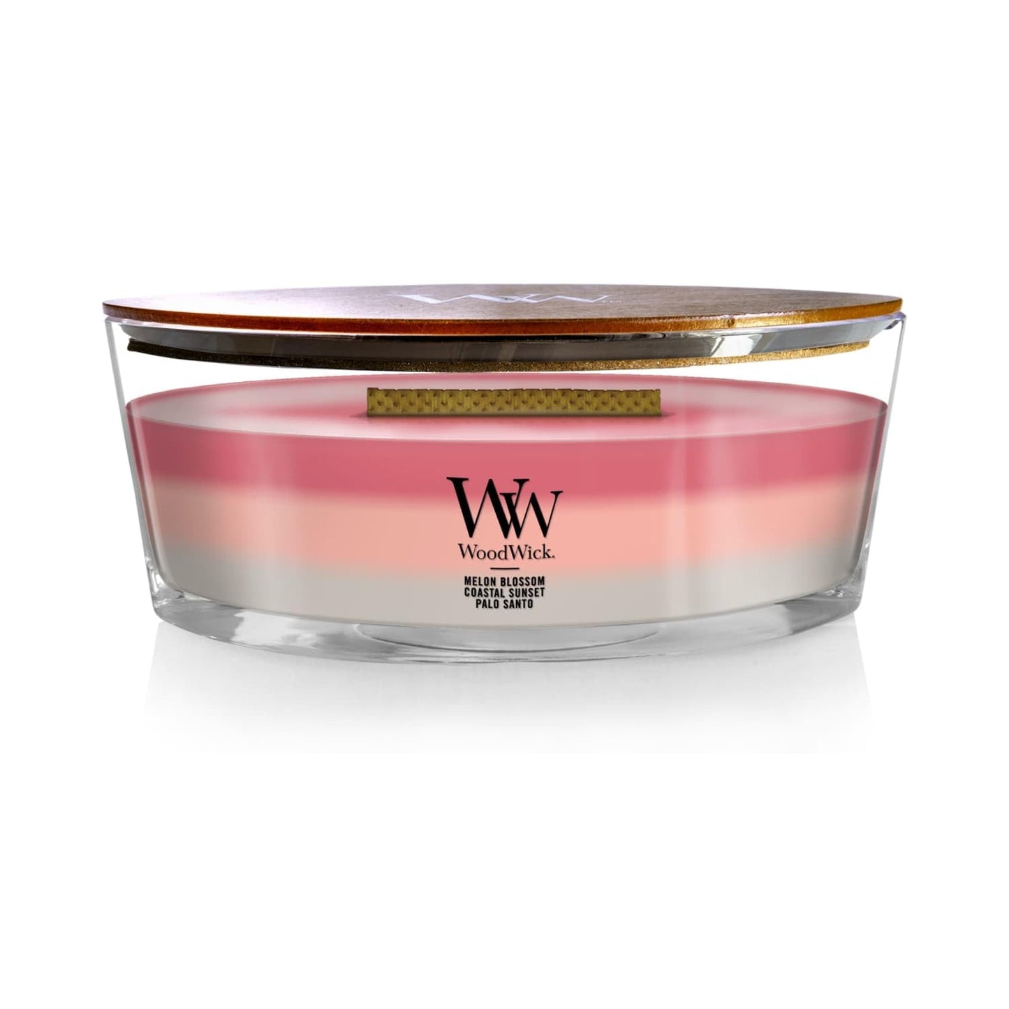 WoodWick Shoreline Trilogy Gifts for Women and Men, 16 oz Ellipse Trilogy Candle with Crackling Wick