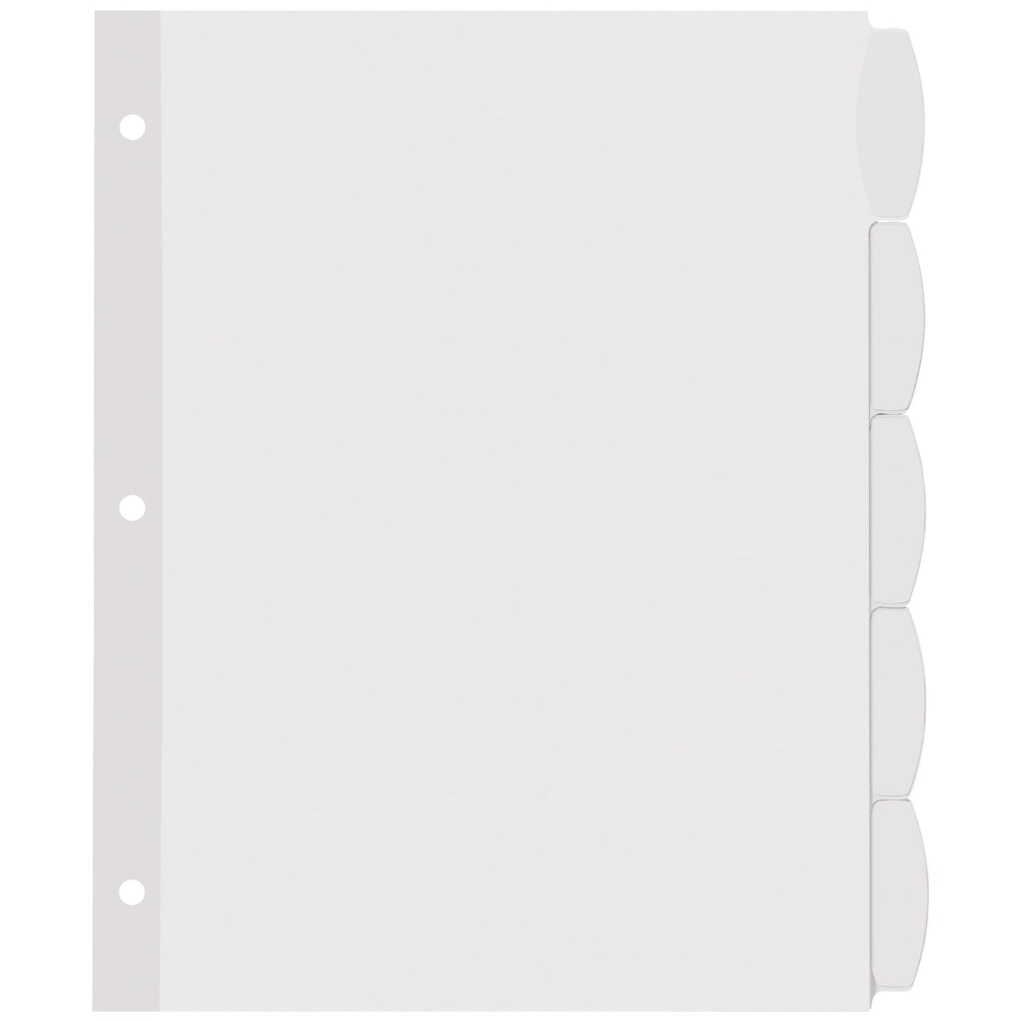 Avery Big Tab Printable White Label Dividers for 3 Ring Binders, 5 Tabs per Set, White, Great for Office Supplies, School Supplies, Organizing, and More (20 Sets of 14434)