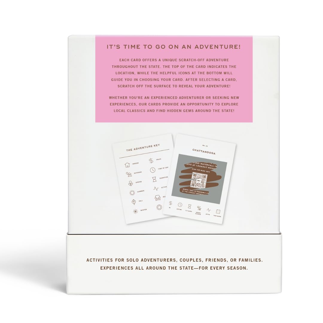 Reach International Outfitters Tennessee Adventure Bucket List: 50 Scratch-Off Cards for Outdoor Activities, Tourist Attractions, and Road Trips - Perfect Travel Gift and Guide for Exploring
