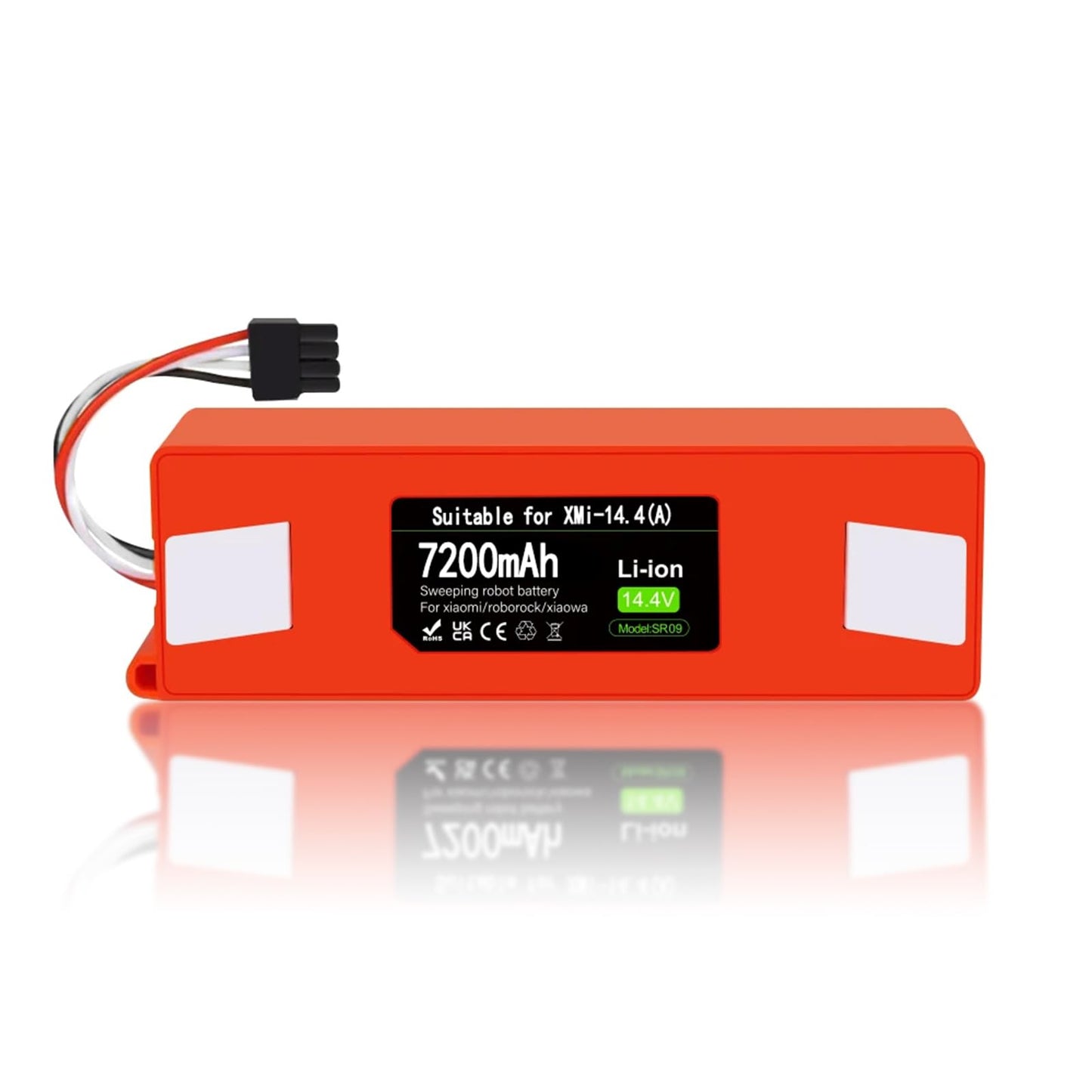 Upgraded 7200mAh 14.4V Battery for Roborock S7 S6 S5 S4 Q7 Max S50 S60 S70, T4 T6 T7 T60 T65, for Xiaowa E20 E25 E35 C10, for Xiaomi Mijia/Mi 1st and 2nd Gen Robot Vacuum Cleaner