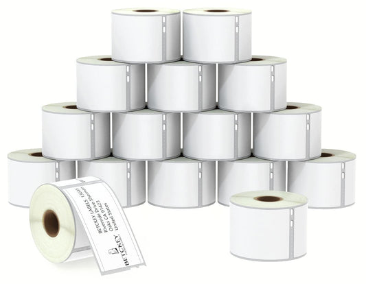 BETCKEY - Multipurpose Labels Replace for DYMO 30324/30258 (2-1/8" x 2-3/4"), Perforated, Compatible with DYMO Labelwriter 450, 4XL, NOT Fit 550 & 5XL [16 Rolls/6400 Labels]