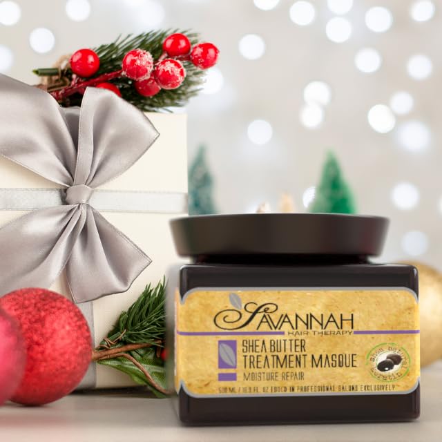 Savannah Hair Therapy Hair Mask for Damaged Hair with Shea Butter & Keratin – Hydrate, Repair & Rejuvenate with Deep Moisture Treatment for Dry, Damaged, and Curly Hair