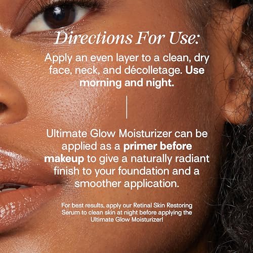 Rest Religion Ultimate Glow Moisturizer with Peptides, Ceramides, Hyaluronic Acid, & Niacinamide, Face Moisturizer for Dry, Stressed & Dull Skin