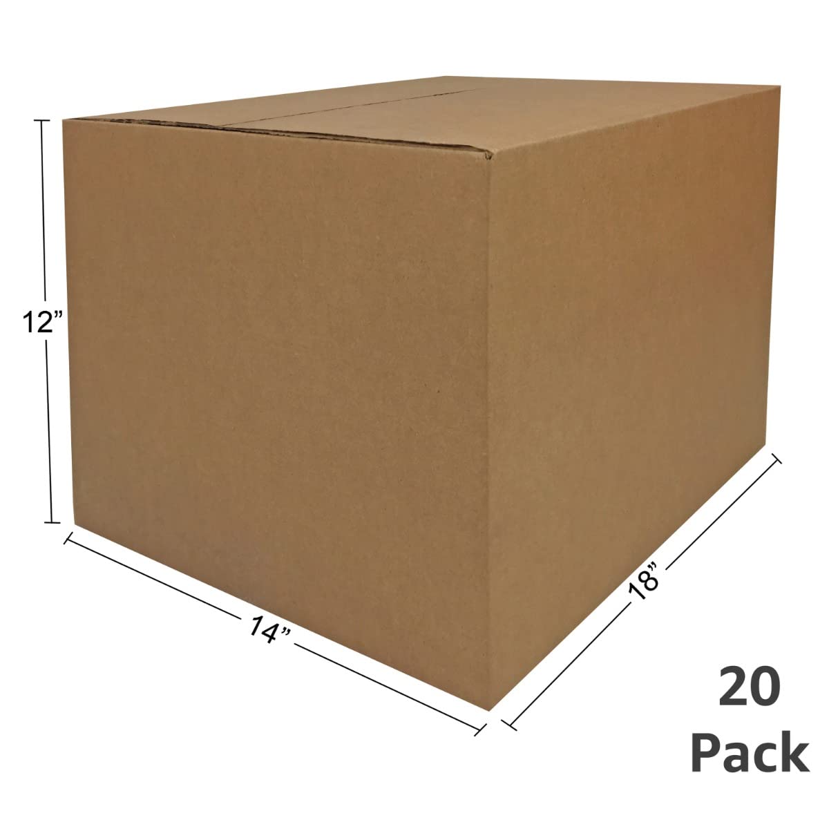 UBMOVE Medium Moving Boxes 18"L x 14"W x 12"H 20-Pack Corrugated Cardboard Box for Shipping, Mailing, Packing, Packaging and Storage