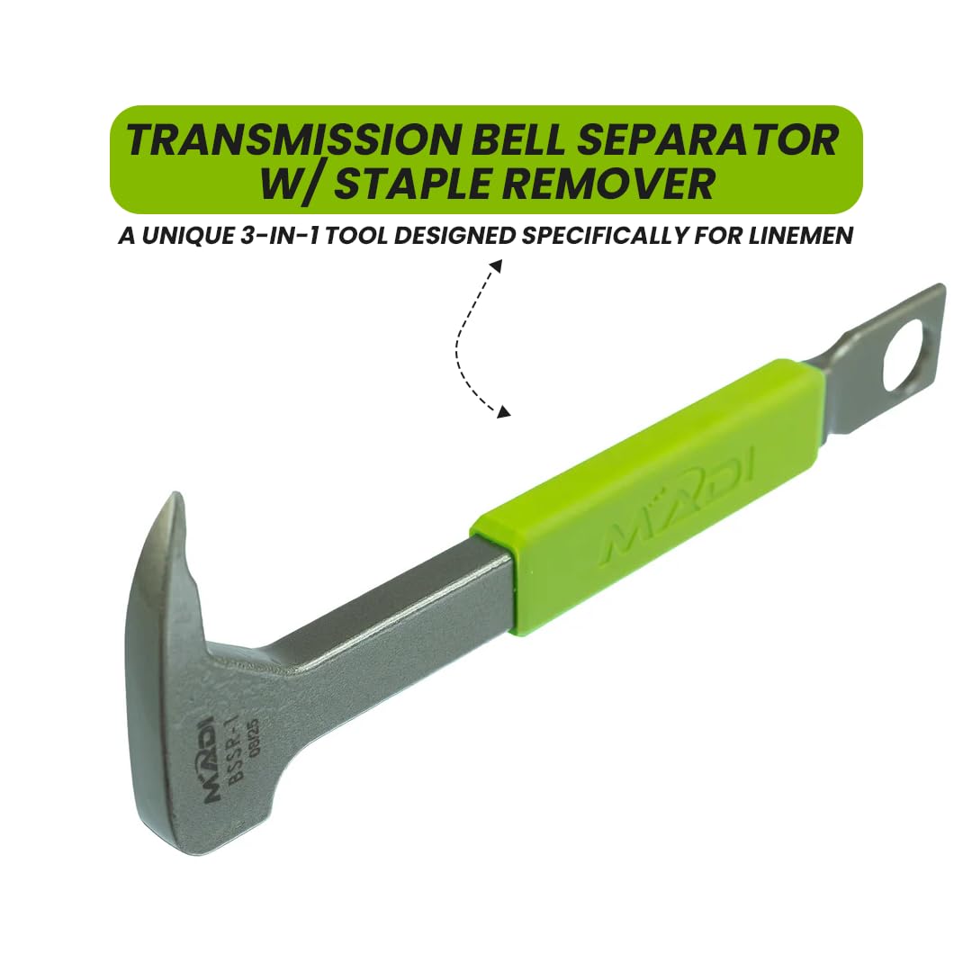 MADI Transmission Bell Separator with Staple Remover - Versatile Tool for Efficient Utility Line Maintenance and Hardware Removal | BSSR-1