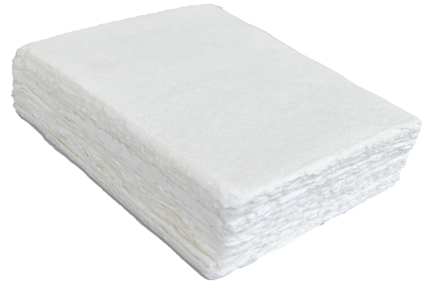 Handmade Cotton Paper with Deckle Edge Recycled Cotton Rag Mixed Media Card Stock for Watercolor, Writers, Invitations, Crafts (6x8 inch "A5", 150gsm, 50 Pack)
