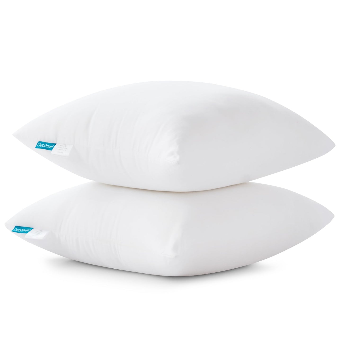 Oubonun 26 x 26 Throw Pillow Inserts - Soft, Plush & Decorative Down Alternative Pillows for Couch Sofa Bed, Machine Washable - White, Pack of 2