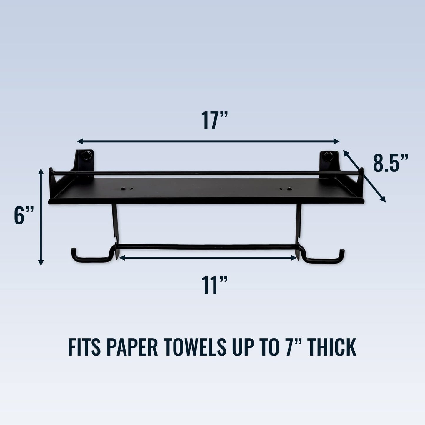 StoreYourBoard The Original Quick Clean Garage Paper Towel Holder, Wall Mount Shelf, One-Hand Tear, Garage Organization and Storage Rack Holds 50 lbs