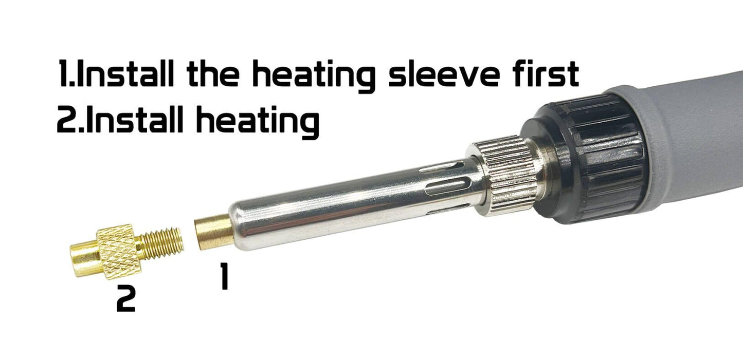 ERHT Heat Set Insert tip Tool Vertical Heat Pressing Machine Heat Brass Inserts 3D Printing and 360pcs Thread Knurled Nut M2 M2.5 M3 M4 M5 M6 (Heat Set Insert Tool)