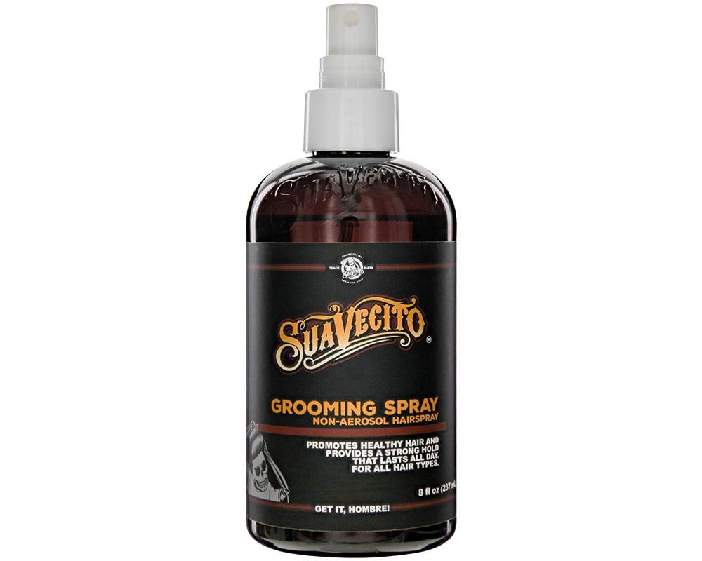 Suavecito Men's 5 PC Hair Kit - Original & Firme (Strong) Hold Medium Shine Pomade, Hair Cream and Grooming Spray, Large Deluxe Comb