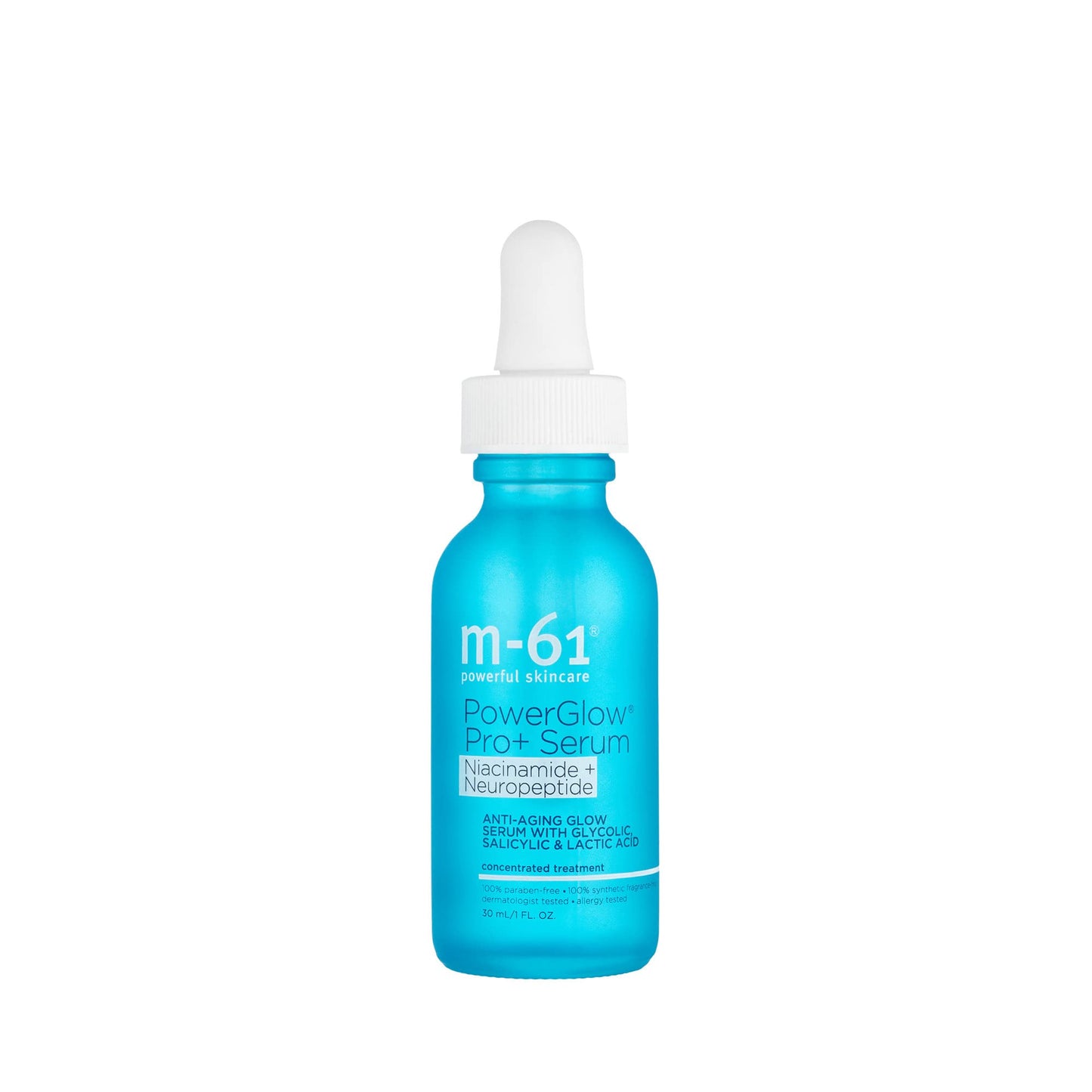 m-61 PowerGlow Pro+ Serum | Resurfacing Niacinamide + Neuropeptide Glow Serum With Powerful BHAs/AHAs, 1 Fl Oz