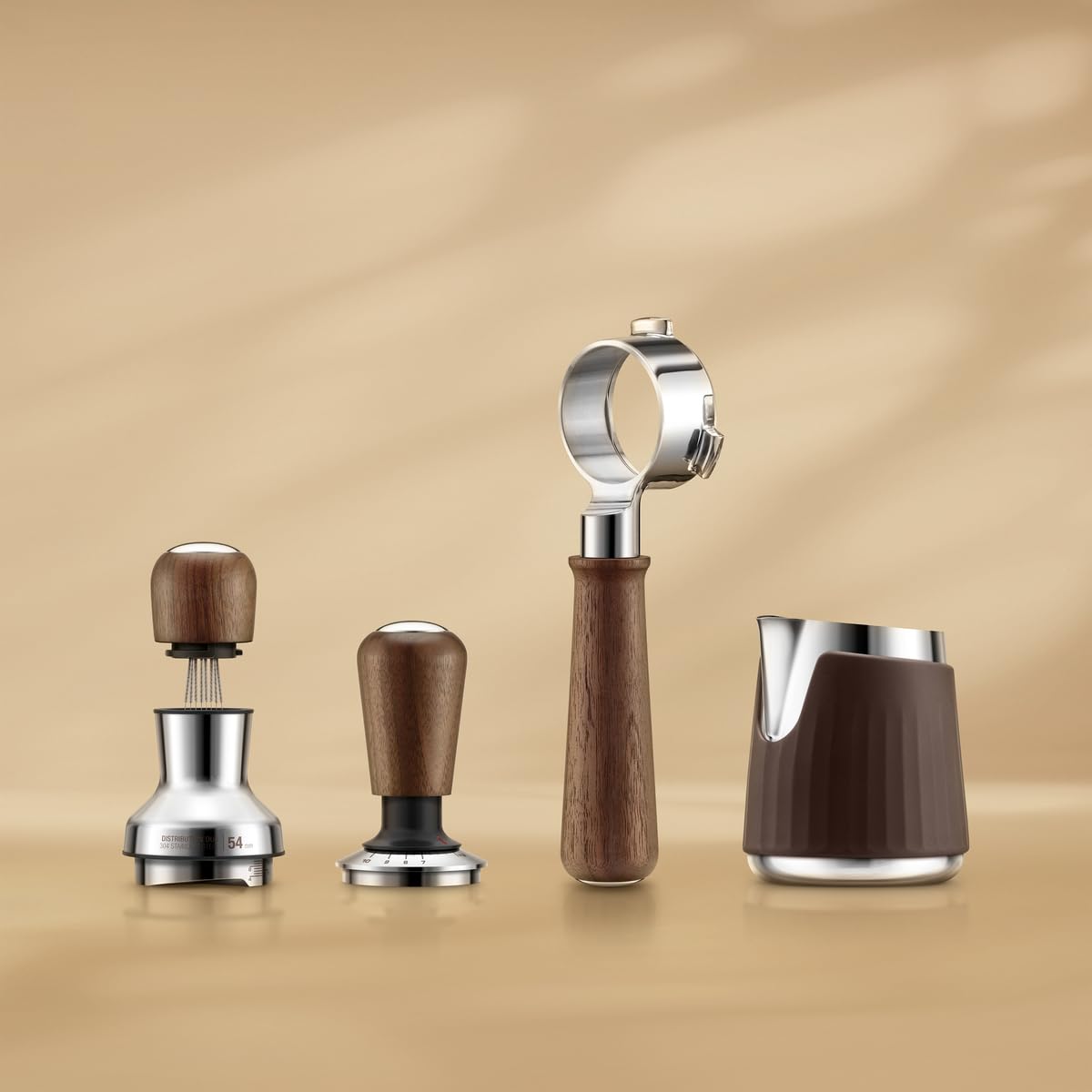 Breville BEA401PSS Pro Control Milk Jug for Latte and Cappuccino Art, Walnut