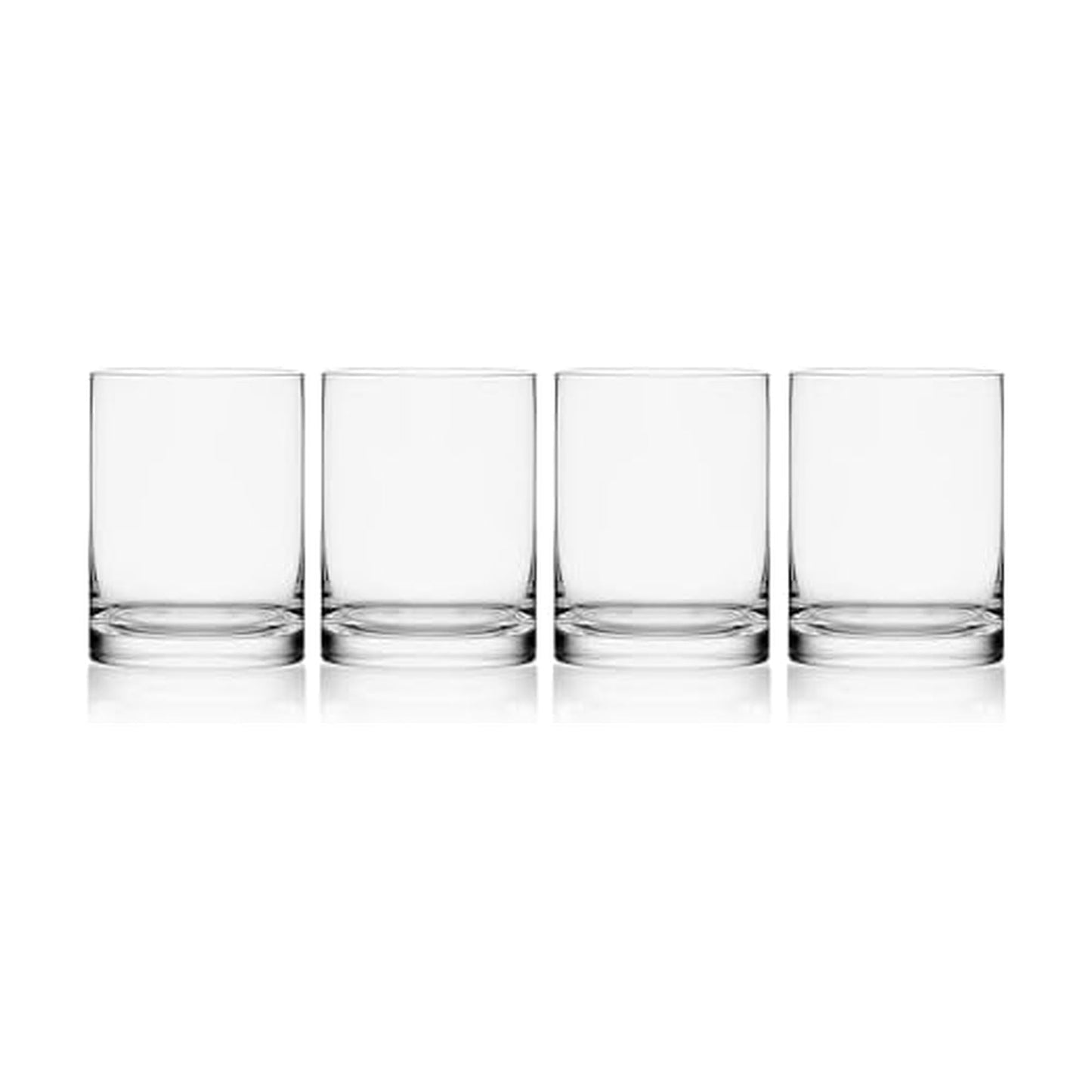 Mikasa Lana Whiskey Rocks Double Old Fashion Glasses, Set of 4, 17 Ounce, Clear