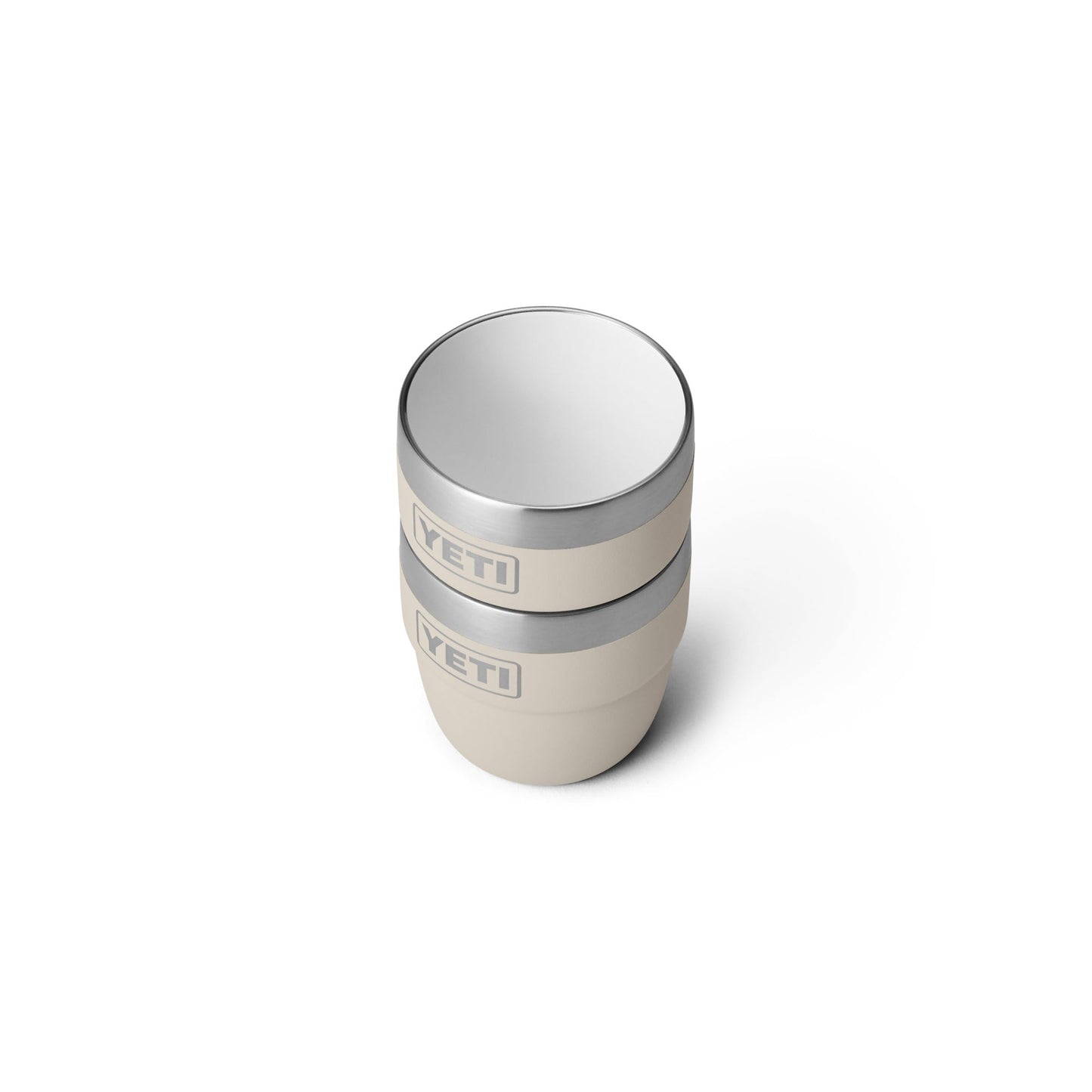 YETI Rambler 4 oz Stackable Cup, Stainless Steel, Vacuum Insulated Espresso/Coffee Cup, 2 Pack, Cape Taupe