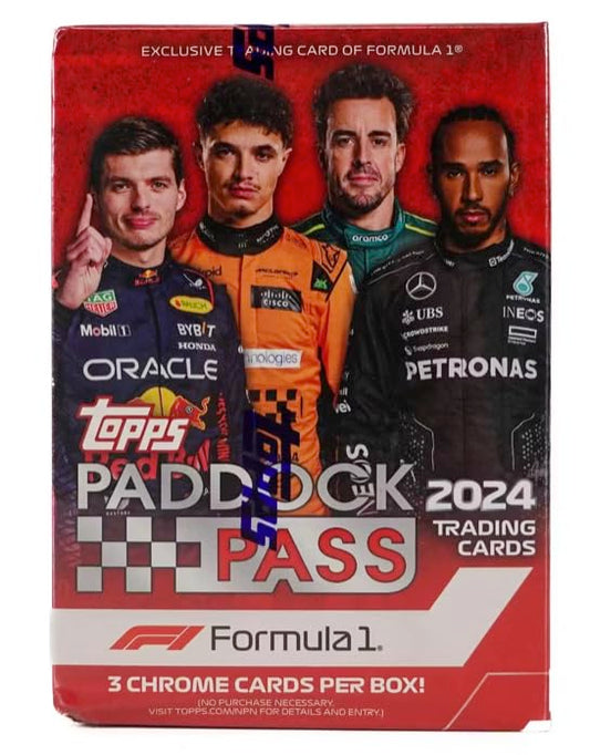 2024 Topps Paddock Pass F1 Formula 1 Blaster Box 6 Packs Per Box, 5 Cards Per Pack