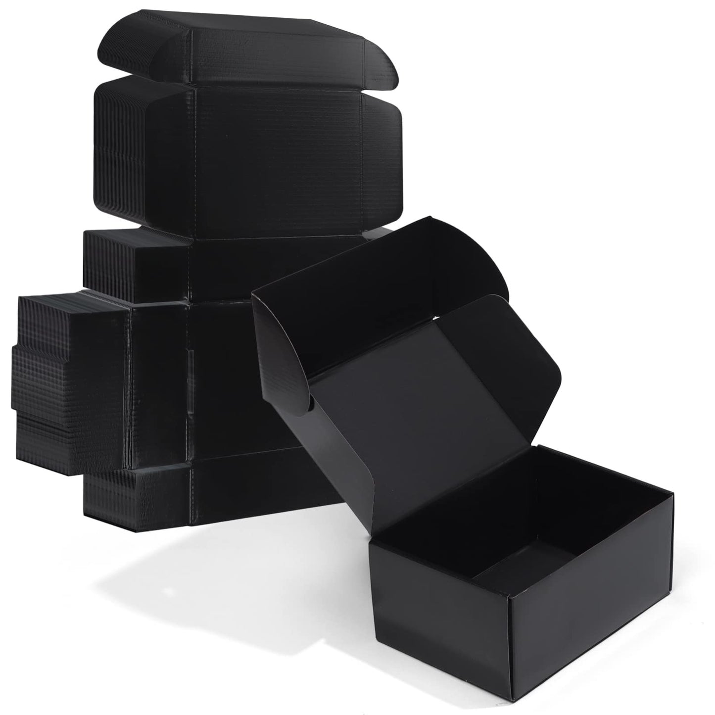 ZBEIVAN 9x6x4 Black Small Shipping Boxes, 20 Packs Corrugated Cardboard Mailer Boxes for Packaging Small Business Mailing Gifts Wrap Boxes with Lids